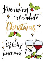 Dreaming of a white christmas Kerstkaart