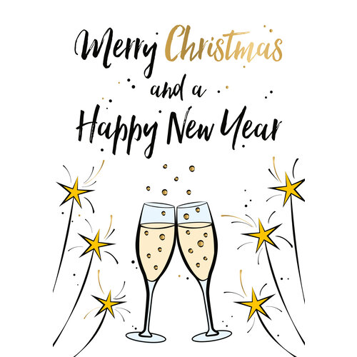 Merry Christmas and a happy new year Kerstkaart