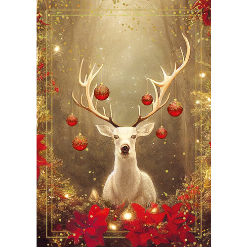 Kerstkaart hert