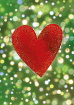 Kerstkaart hart liefde