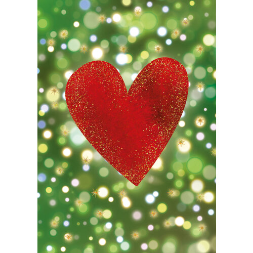 Kerstkaart hart liefde