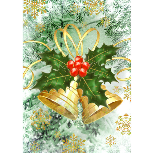 Kerstkaart kerstklokken