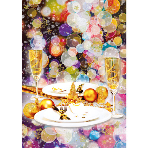 Kerstkaart diner tafel