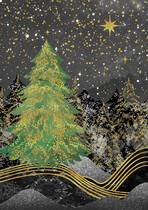 Kerstkaart kerstboom