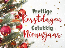 Pretiige kerstdagen gelukkig nieuwjaar