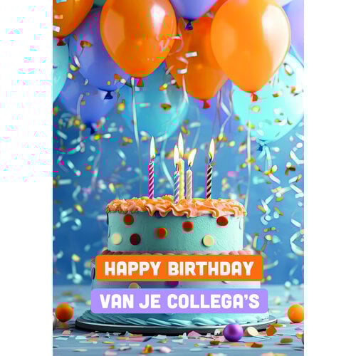 Happy birthday van je collega's