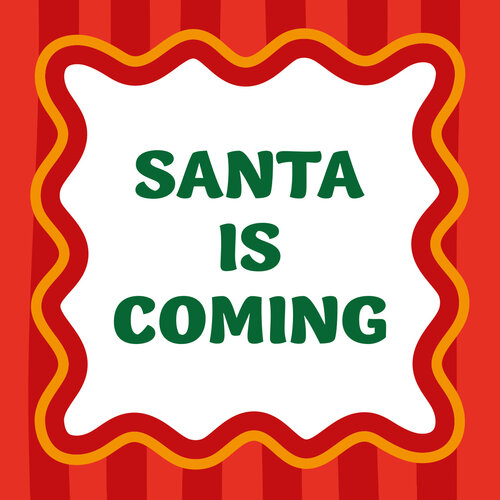 Santa is coming - Kersttegel