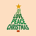 Joy love peace christmas - Kersttegel