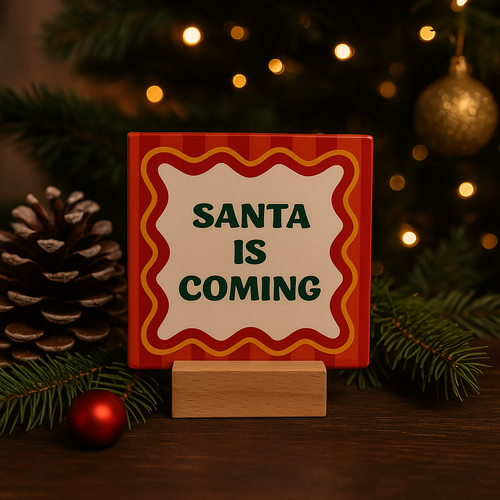 Santa is coming - Kersttegel