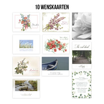 Condoleance wenskaartenset van 10 stuks