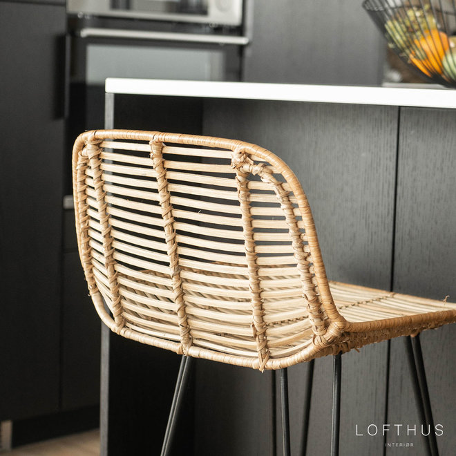 Barkruk rotan | natural