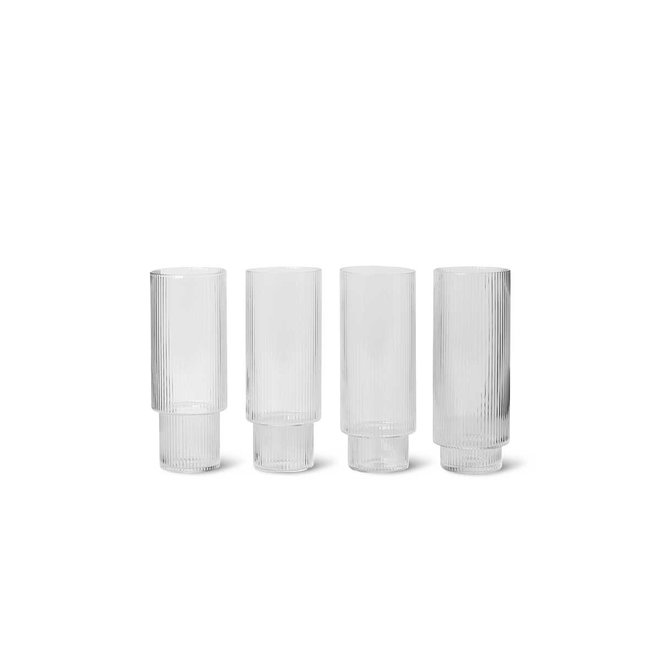 Ripple longdrink glazen | set van 4