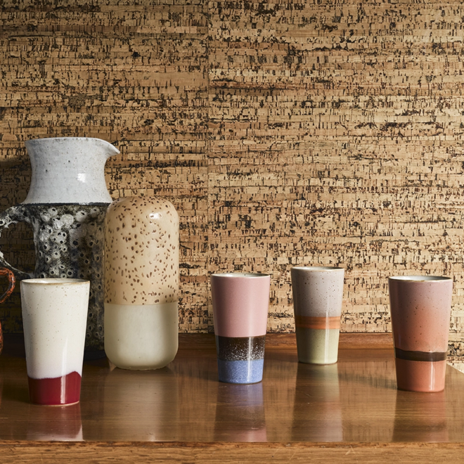 Latte mok 'Reef' | 70's ceramics