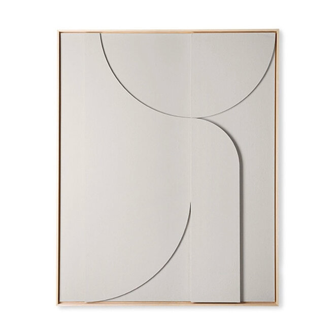Kunstwerk 'relief art panel warm grey b' | XL