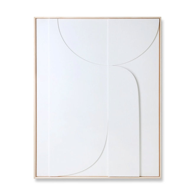 Kunstwerk 'relief art panel white b' | XL