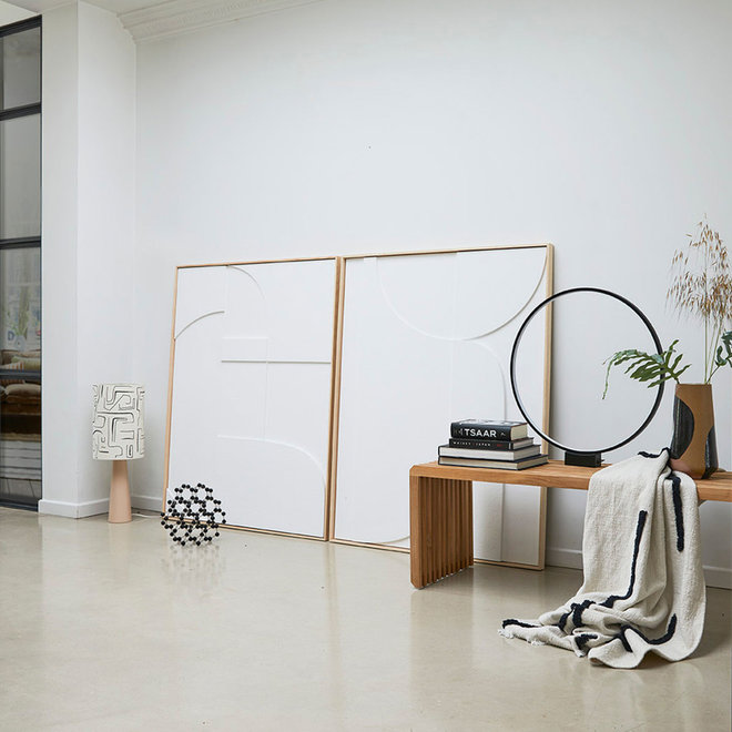 Kunstwerk 'relief art panel white b' | XL