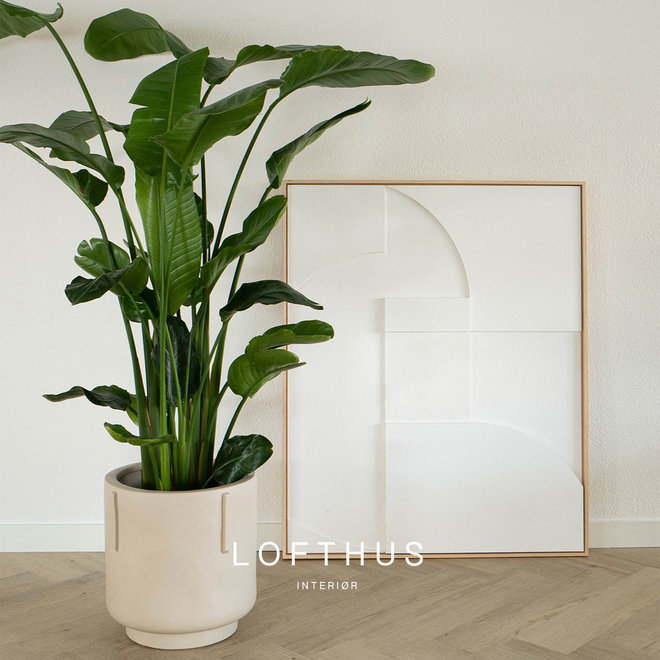 Kunstwerk 'relief art panel white b' | XL