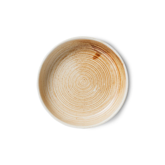 Diep bord L 'Rustic cream/brown' | Home Chef Ceramics