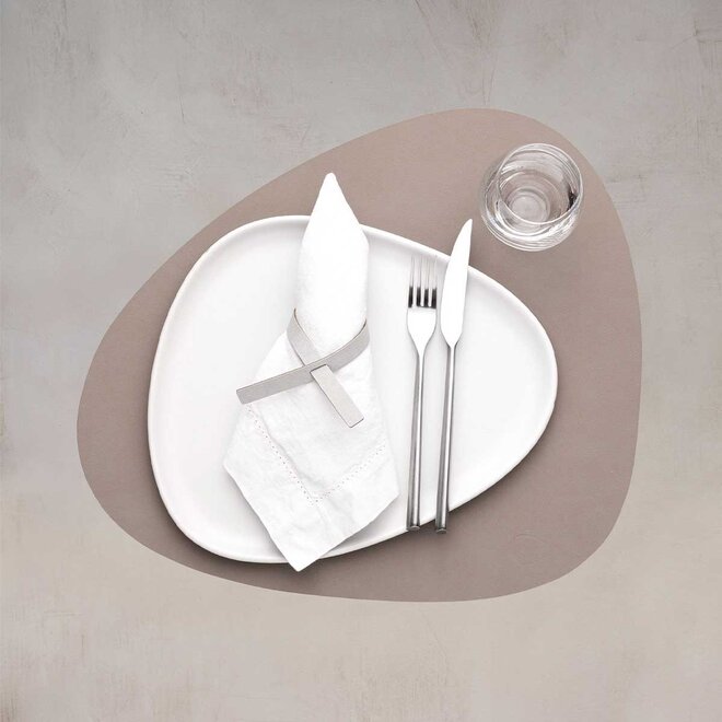 Placemat Organisch Leather Nupo | Clay Brown
