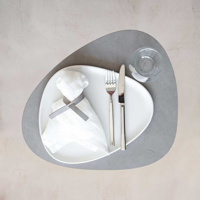 Placemat Organisch Leather Nupo | Light Grey