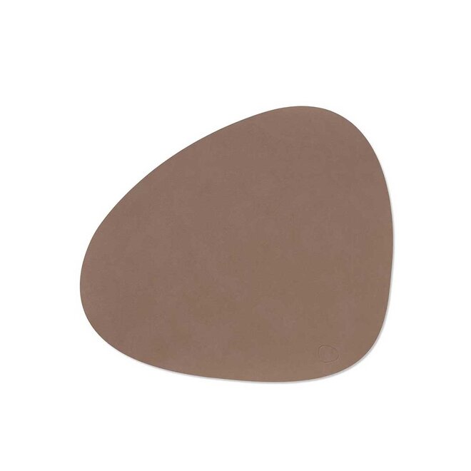 Placemat Organisch Leather Nupo | Truffle