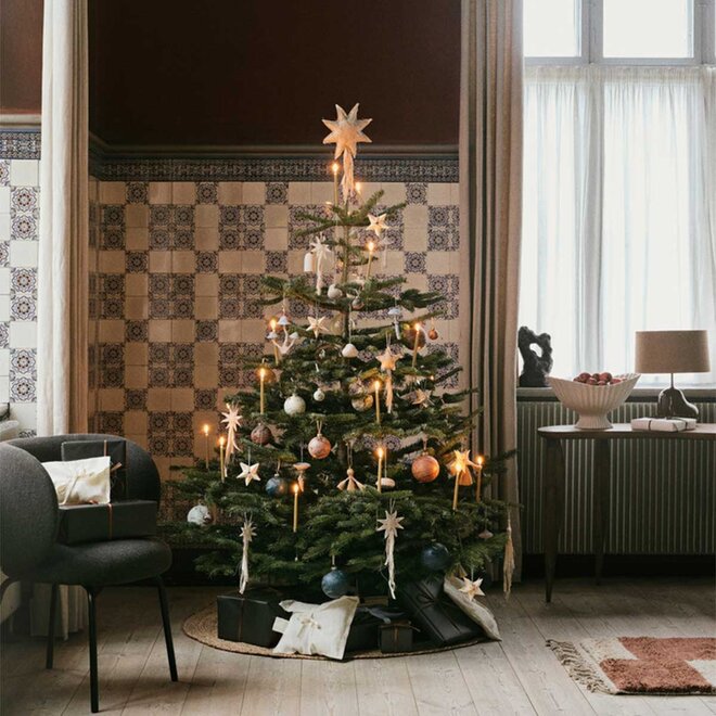 Kerstornamenten 'Snowball' | set van 4