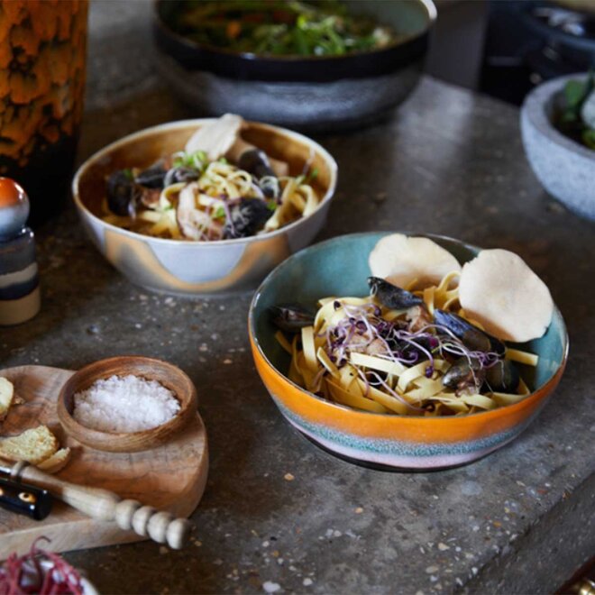 Pastaschaal Golden hour | 70's ceramics