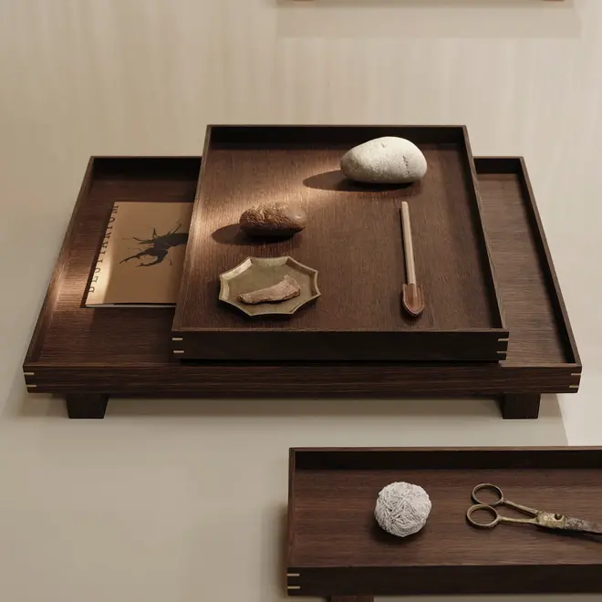 Houten dienblad 'Bon' XL | Smoked Oak