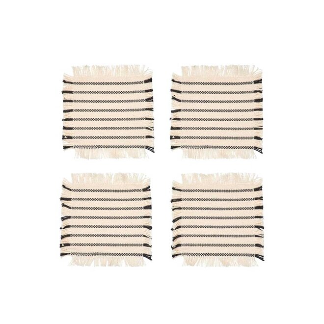 Onderzetters Elouise | Black | set van 4