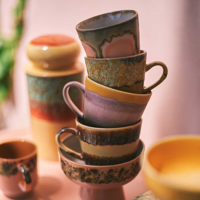 Cappuccino mok 70's ceramics | Blossom