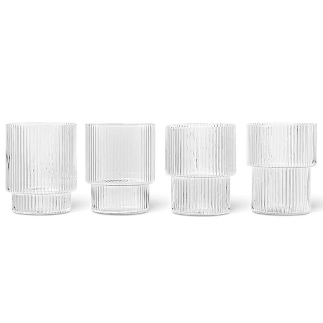 Ripple waterglazen | set van 4