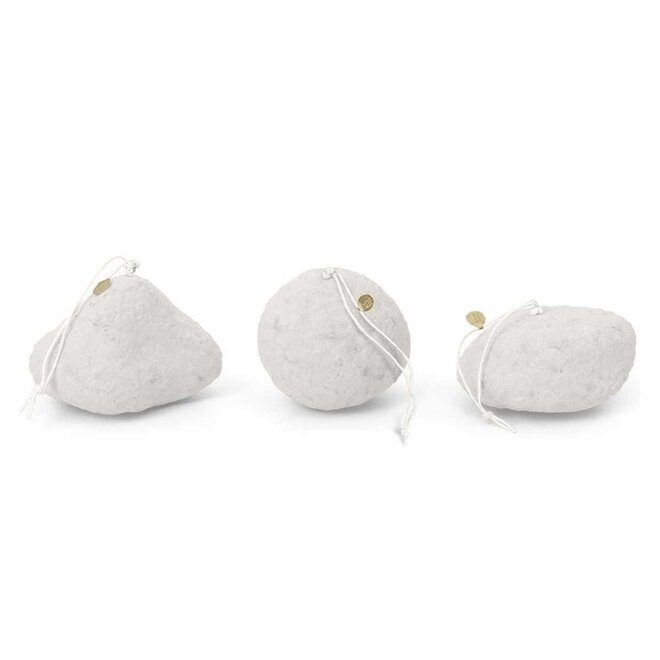 Kerstornamenten 'Snowball' | set van 4