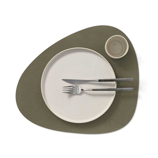 Placemat Organisch Leather Nupo | Army Green