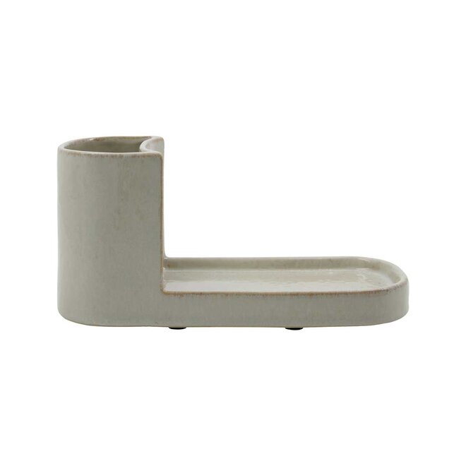 Borstel- en zeephouder Datura L | Shellish Grey
