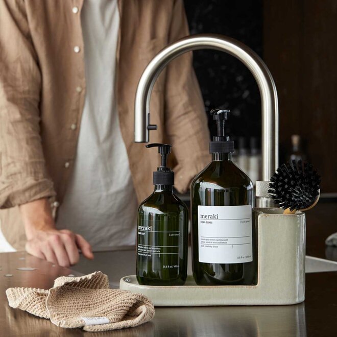 Borstel- en zeephouder Datura L | Shellish Grey