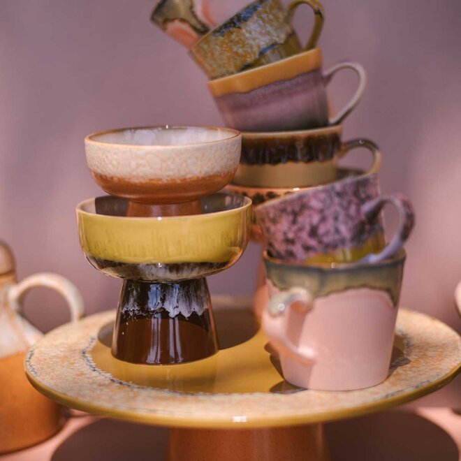 Tapas schaal op voet | Dunes | 70's ceramics | S