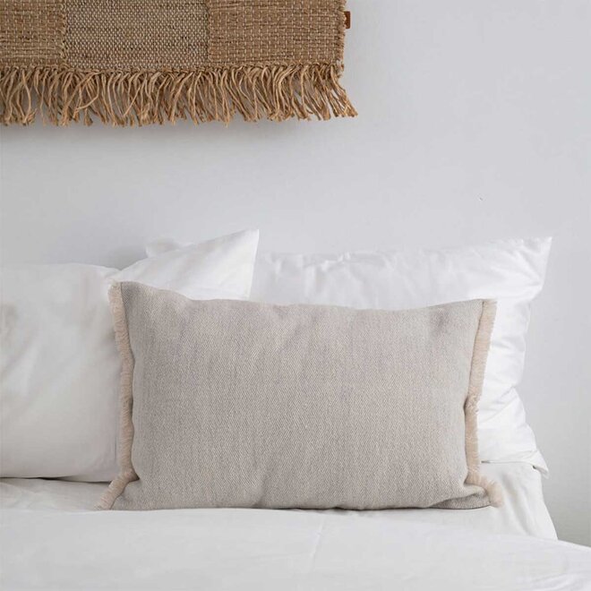 Sierkussen Herringbone | Light Grey | 60 x 40 cm