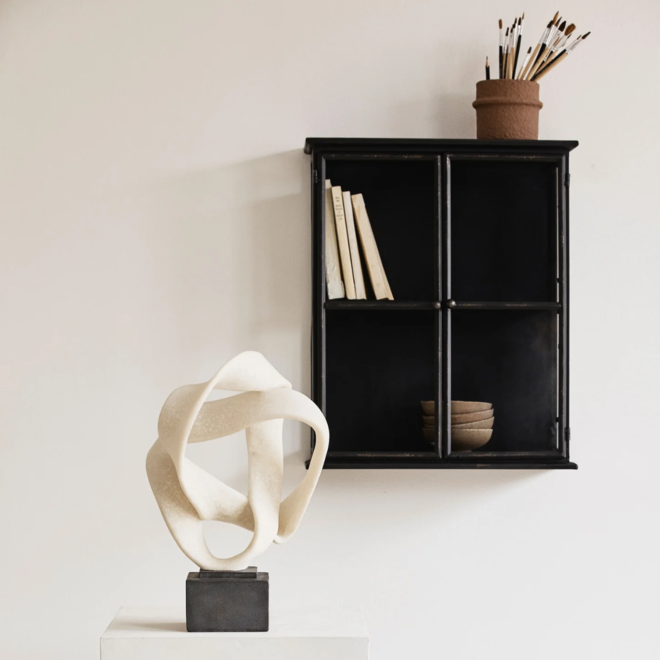 Ornament Rosala | zwart/wit