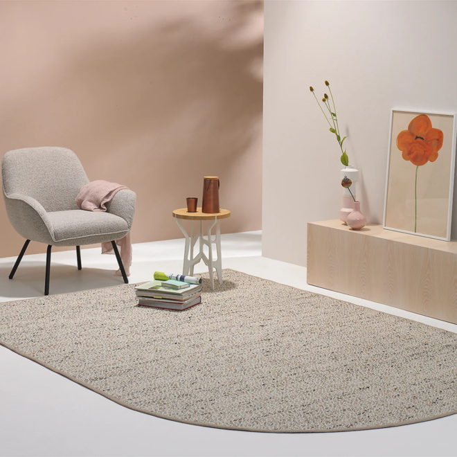 Vloerkleed Tweed | Half rond