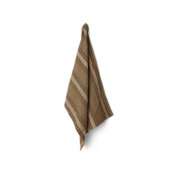 Theedoek Vida gestreept | sand/cream 50x70 cm