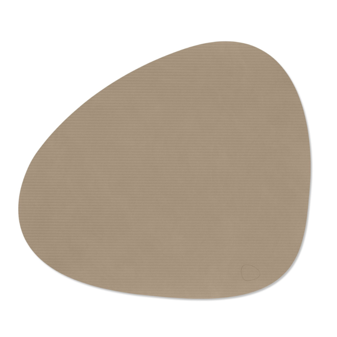 Placemat Organisch Leather Corduroy | Clay brown