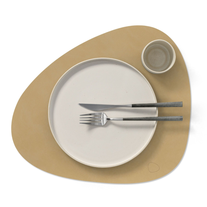 Placemat Organisch Leather Nupo | Khaki