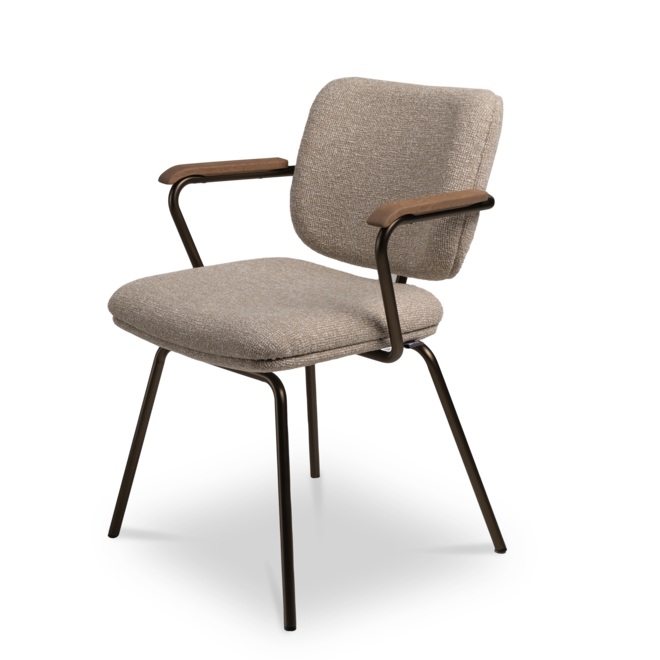 Eetkamerstoel Kobe | met armleuning | frame zwart