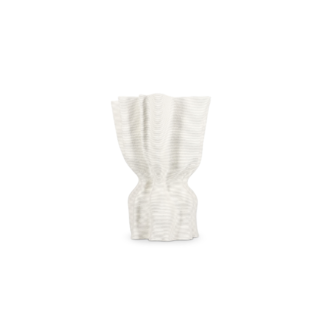 Vaas | draped white | Vea S