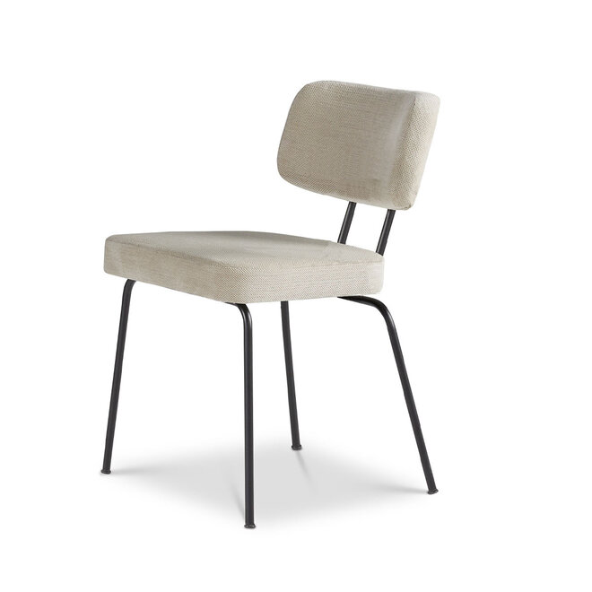 Eetkamerstoel Ted | Naturel met zwart frame