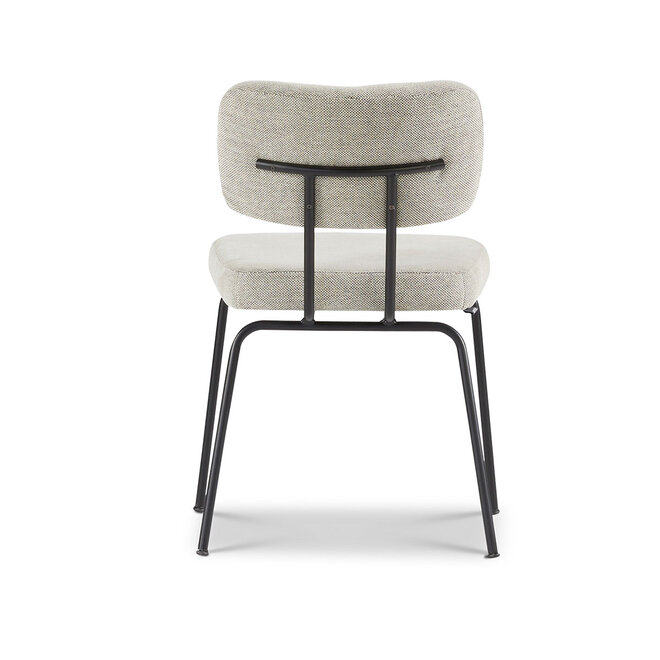 Eetkamerstoel Ted | Naturel met zwart frame