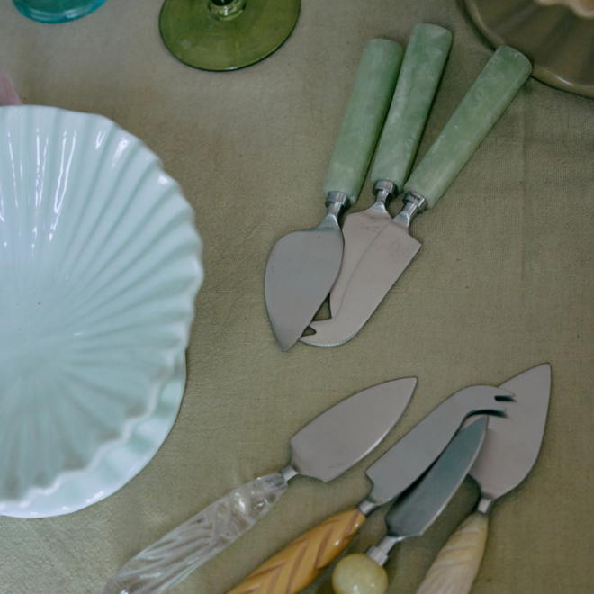 Kaasmessen | Sage | set van 3 | 70's ceramics