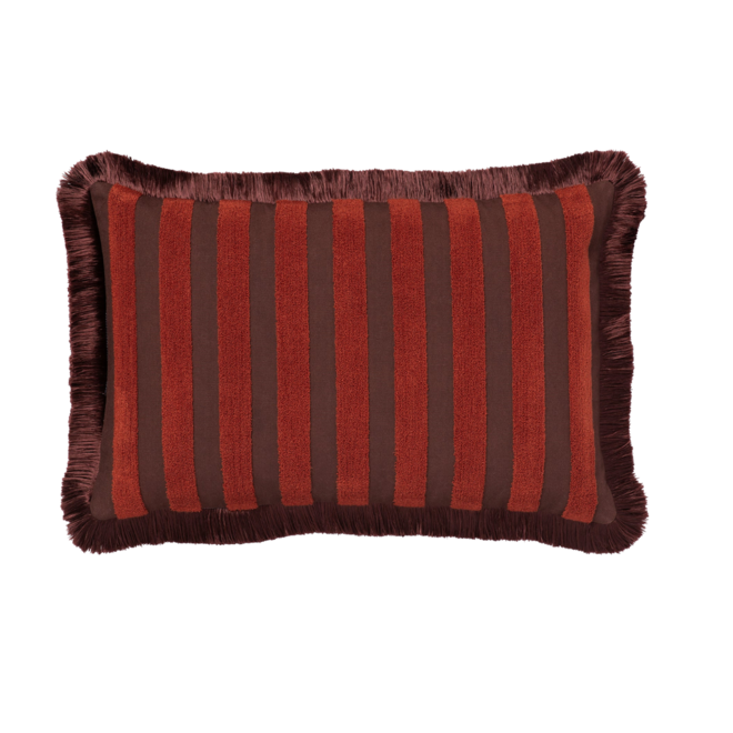 Sierkussen Jackie | Chocolate & Coral