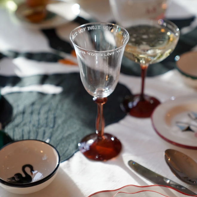 Wijnglas 'I Love You' | p.st.