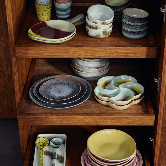 Bord Bijgerecht Mineral | 70's Ceramics